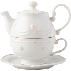 Kitchen Accessories Juliska Berry & Thread 3-In-1 Whitewash Teapot 0.59L