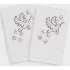 Linum Home Textiles Christmas Dove 2-pack Guest Towel White (76.2x40.64cm)