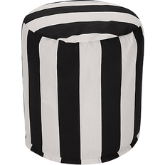 Black Pouffes Majestic Home Goods Vertical Stripe Pouffe 17"