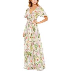 Mac Duggal Ruffled Floral Chiffon Gown - Floral Multi
