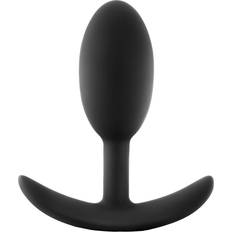 Étanche Plugs anaux Blush Anal Adventures Platinum Vibra Black Slim Plug With Internal Ball