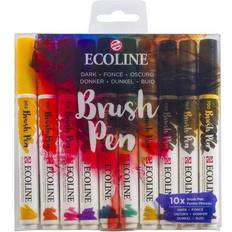 Ecoline Brush Pen Set – Dark 10-pack
