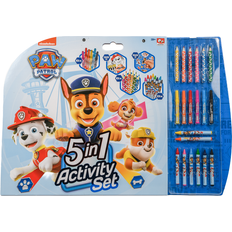 Paw Patrol Pyssellådor Paw Patrol Set Med Aktiva Färger 5 Sv 1 Uppsättning Med Dibujo Con Lápices De Colores 113 Stycken