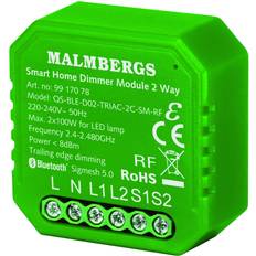 Dosdimmer 2 kanal Malmbergs Bluetooth Smart Dosdimmer, 2-kanal/ kron, inklusive RF-stöd, 2x100W LED