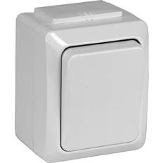 Gelia Stikkontakter & Afbrydere Gelia Udvendig 1-pol afbryder, hvid ip44 10a/250v