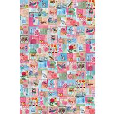 PiP Studio Collage Wandbild Bright von Eijffinger 341090 rosa