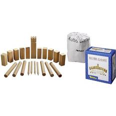 Philos Gioco di boules adulto. Jeu Beechwood Kubb Originale 31x28cm. Marrone marrone