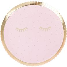 Ginger Ray Pahvilautaset Sleepy Eyes Roosa/Kulta