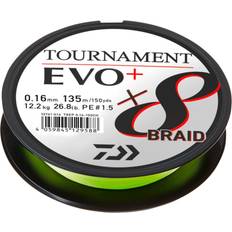 Matériel de pêche Daiwa Tresse Tournament 8 Braid Evo chartreuse Noir