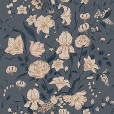 Sandberg Wallpaper Karins bukett indigo S10163