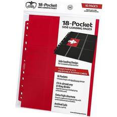 Brætspil Ultimate Guard Ultimate Guard 18-Pocket Pages (Mappelommer/11 Huller) Side-Loading Red (Rød) (10)