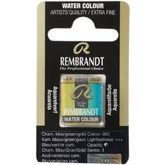Rembrandt akvarelfarve half pan – Chameleon Blue Green Gold 863