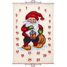 Tomte med lykta Permin Broderikit Kalender Tomte med lykta