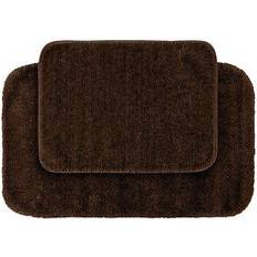 Brown Bath Mats Garland Traditional Bath Rug 2-Pack Brown 21x34"