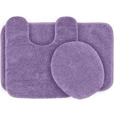 Tufted Bath Mats Garland Traditional Bath Rug 3-Pack Purple 21x34"