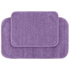 Monochrome Bath Mats Garland Traditional Bath Rug 2-Pack Purple 21x34"