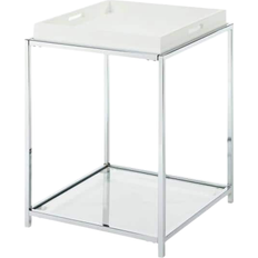 Glass Tray Tables Convenience Concepts Palm Tray Table 18x18"