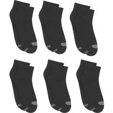 Hanes Women's Breathable Comfort Toe Seam Ankle Socks 6-pack - Black/White Vent