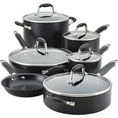 Gray Cookware Anolon Advanced Home Cookware Set with lid 11 Parts