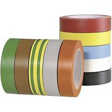 Arancione Ciabatte e Spine Multiple HellermannTyton 710-00146 710-00146 Nastro isolante HelaTape Flex 15 Rosso, Grigio, Giallo, Verde, Blu, Arancione, Bian