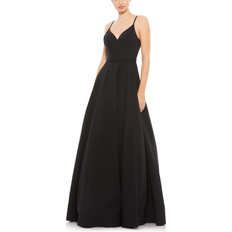 Classic A-Line V-Neck Ballgown - Black