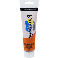 Daler Rowney System 3 Acrylics Rich Gold Hue, 150 ml tube