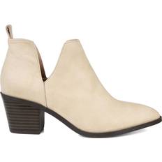 Faux Leather Ankle Boots Journee Collection Lola - Sand