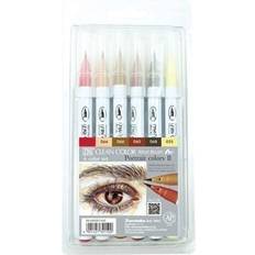 Sivellintussit Zig Kuretake Clean Color Real Brush 6 pcs