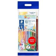 Staedtler Blåa Färgpennor Staedtler 128, Svart, Blå, Brun, Grön, Ljusblå, Orange, Persika, Röd, Violett, Gul, 10 styck