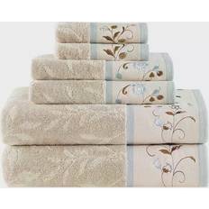 Cotton Textiles Madison Park Belle 6-pack Towel Blue (132.08x68.58cm)