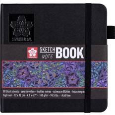 Sakura Papir Sakura Sketch/notebook black paper 12 x 12 cm, 140 g, 80 pages