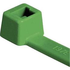 Green Power Strips & Branch Plugs HellermannTyton 116-01815 T18R-PA66-GN-C1 Cable tie 100 mm 2.50 mm Green 100 pc(s)