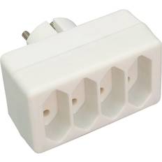 Grenuttag 4 vägs euro Malmbergs Branch plug Euro, 4-way White