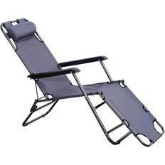 Garden & Outdoor Furniture OutSunny Sun Lounger Recliner Chair 2 In 1