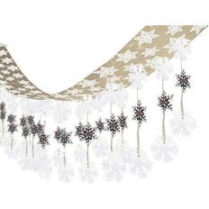 Silver Party Decorations Amscan Let it Snow Decorations, Silver/White Snowflakes, 2/Pack (671015) Quill White