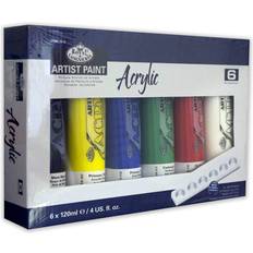 Royal & Langnickel Kunst en Ambachten Royal & Langnickel brush acr120-6 120ml asst-acrylic set 6