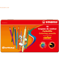 Crayons de Couleur Stabilo kleurpotlood Color 12 potloden in een metalen doos