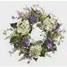 Purple Flowers Nearly Natural Artificial Hydrangea Berry Wreath