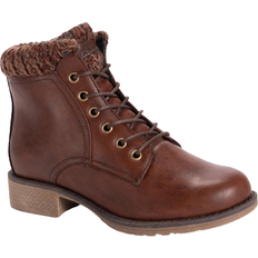 Polyurethane - Women Lace Boots Muk Luks Hiker Lug - Cognac