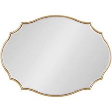 Kate and Laurel Leanna Scalloped Oval Wall Mirror 24x36"