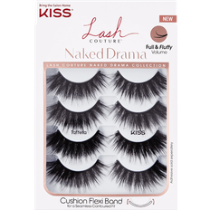 Strip Lashes False Eyelashes Kiss Lash Couture Naked Drama Taffeta 4-pack