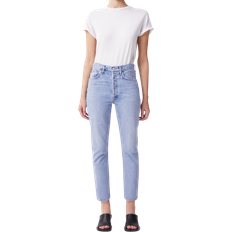 Agolde Riley High Rise Straight Crop Jeans - Dimension