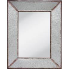 Stonebriar Collection 28" x 22" Rectangular Galvanized Metal Hanging Wall Mirror 18x71.1cm