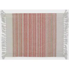 Place Mats Design Imports Striped Fringe 6-pack Place Mat Pink (50.8x33.02cm)