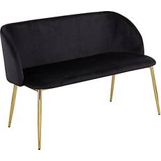 Black Settee Benches Lumisource Fran Settee Bench 46x29.8"