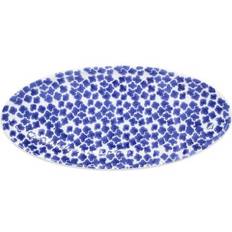 Vietri Santorini Flower Narrow Oval Serving Platter & Tray