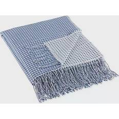 Design Imports Waffle Knit Blankets White, Blue (152.4x127cm)