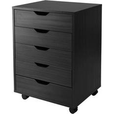 Casters Chest of Drawers Winsome Halifax Black Chest of Drawer 19.2x26.3"