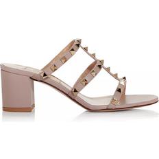 38 ⅔ Sandalen met hak Valentino Garavani Rockstud Slide Sandal W - Poudre