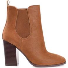 Block Heel Chelsea Boots Journee Collection Maxxie - Brown